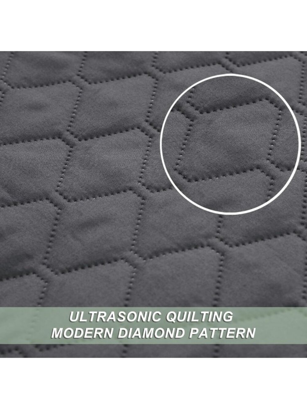 Reversible Full Queen Quilt Bedding Set - Cozy Grey Comforter & Stylish Decor - Picture 4 of 6